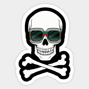 cool skull tee Sticker